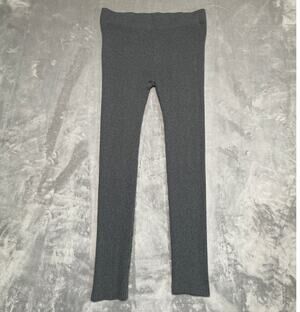 Lunya CottonSilk Ribbed Leggings Womens XL Grey Quiet Luxury Sleepwear Cozy Soft